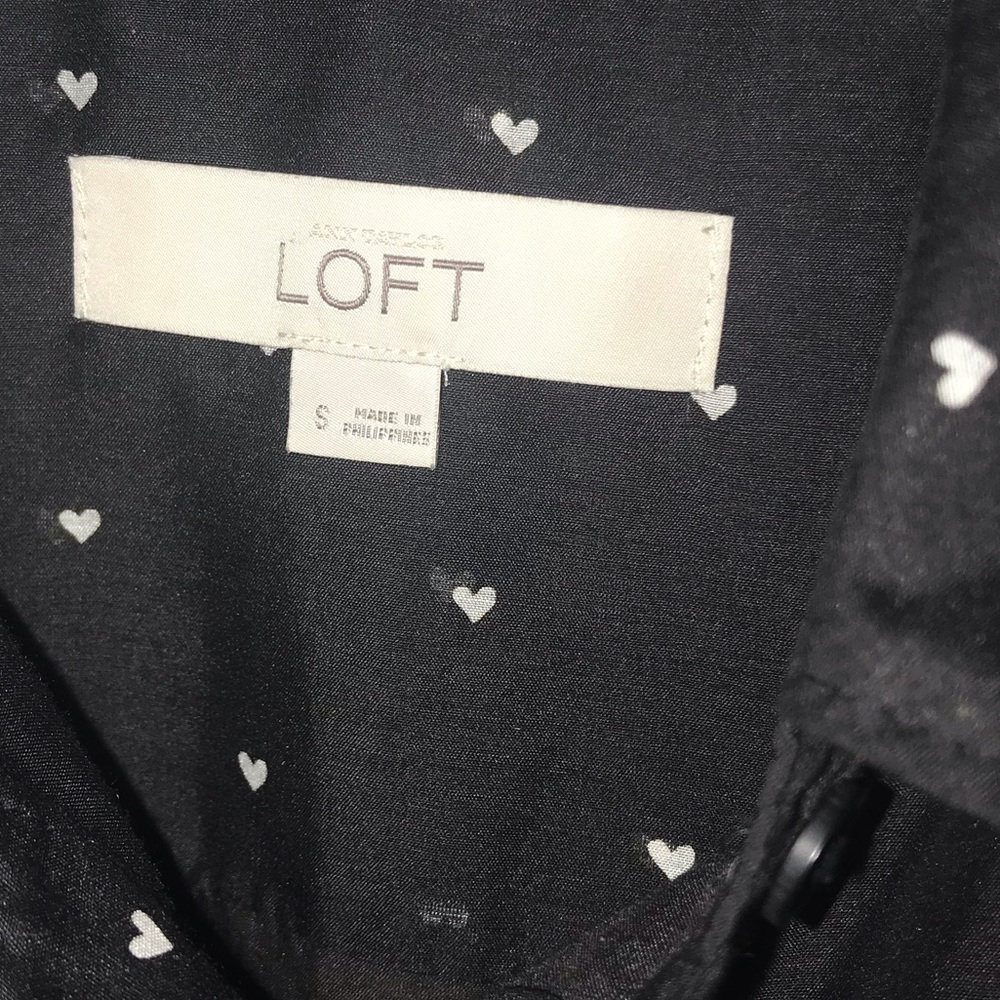 💞LOFT💞sheer button down shirt SMALL - Picture 2 of 4